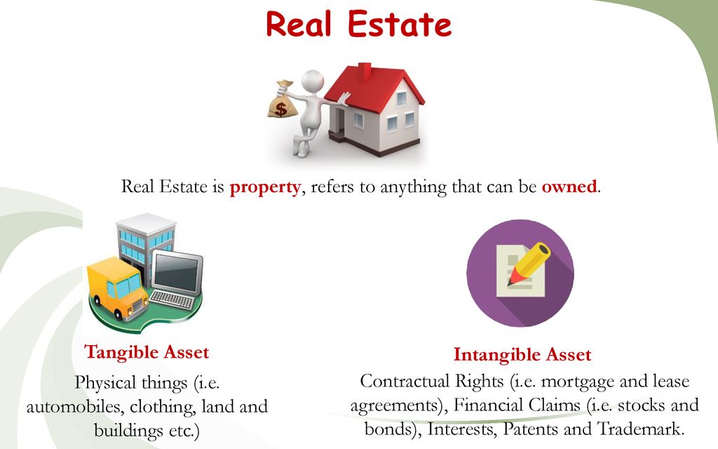 Real estate is a tangible asset. 